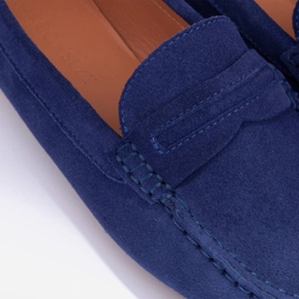 Marco Shoes Semišové mokasíny modrý 8