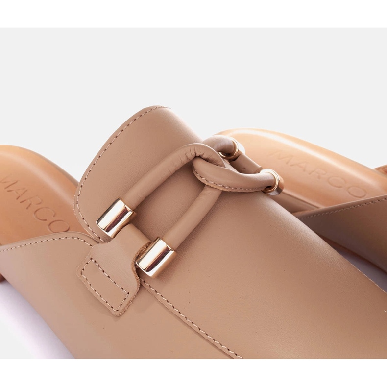 Marco Shoes Pantofle s ozdobou béžový 1