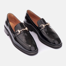 Marco Shoes Leštěné mokasíny černá 6