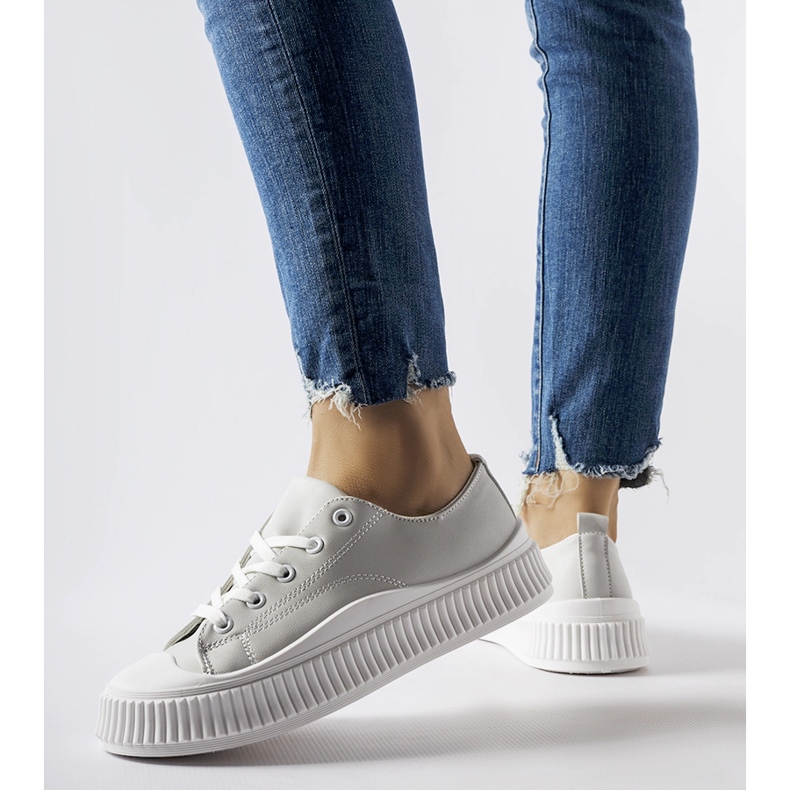 Šedé tenisky na platformě Erbezzo šedá 1 Šedé tenisky na platformě Erbezzo šedá 1