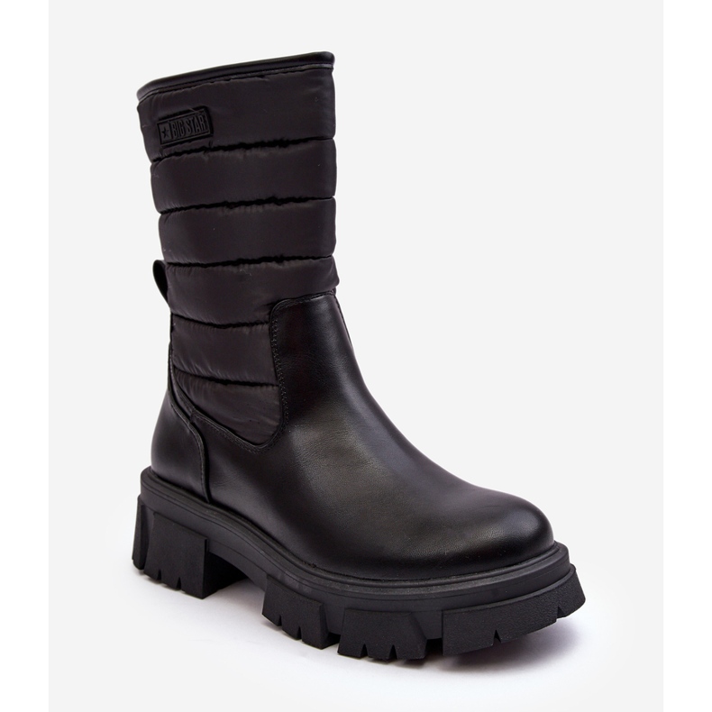 Zateplené sněhule se zipem Black Big Star MM274068 černý 1
