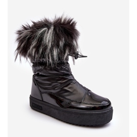 Dámské sněhule s kožešinou Black Big Star MM274379 černý 1