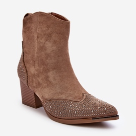 FS1 Dámské zdobené kovbojské boty na vysokém podpatku béžová Eleduana béžový 1 FS1 Dámské zdobené kovbojské boty na vysokém podpatku béžová Eleduana béžový 1