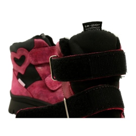 Dívčí kožené sněhové boty vodotěsné boty Te-Por Mazurek 1351 Pink růžový 6