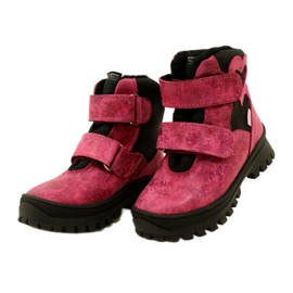 Dívčí kožené sněhové boty vodotěsné boty Te-Por Mazurek 1351 Pink růžový 3