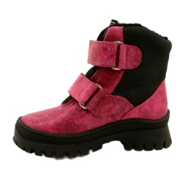 Dívčí kožené sněhové boty vodotěsné boty Te-Por Mazurek 1351 Pink růžový 2