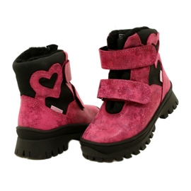 Dívčí kožené sněhové boty vodotěsné boty Te-Por Mazurek 1351 Pink růžový 4