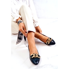 Alberto Violli Kožené Balerínky lakované s řetízkem, zelené zelená 4