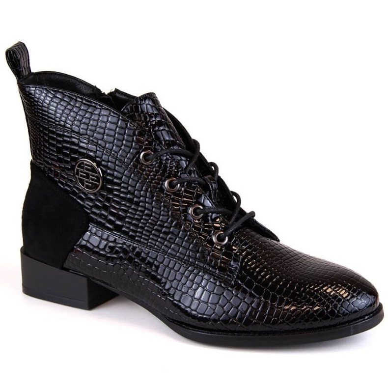 Filippo W PAW478A patentově zateplené croco kotníkové boty, černé černý 1