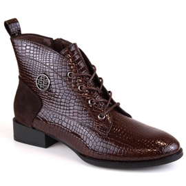Filippo W PAW478B patentované croco zateplené kozačky, hnědé hnědý 1