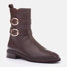 Marco Shoes Louise kotníkové boty hnědý 1