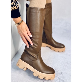 Hrubé boty Hewes Army Green zelená 1