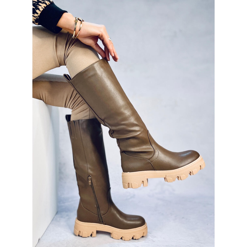 Hrubé boty Hewes Army Green zelený 2