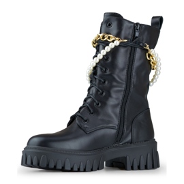 Černé dámské taštičky s odepínacím zdobením černá 1