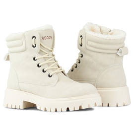 Béžové zateplené dámské turistické boty béžový 1 Béžové zateplené dámské turistické boty béžový 1