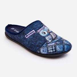 Domácí Žabky Owl Inblu Žabky GF000018 Navy Blue modrý 1