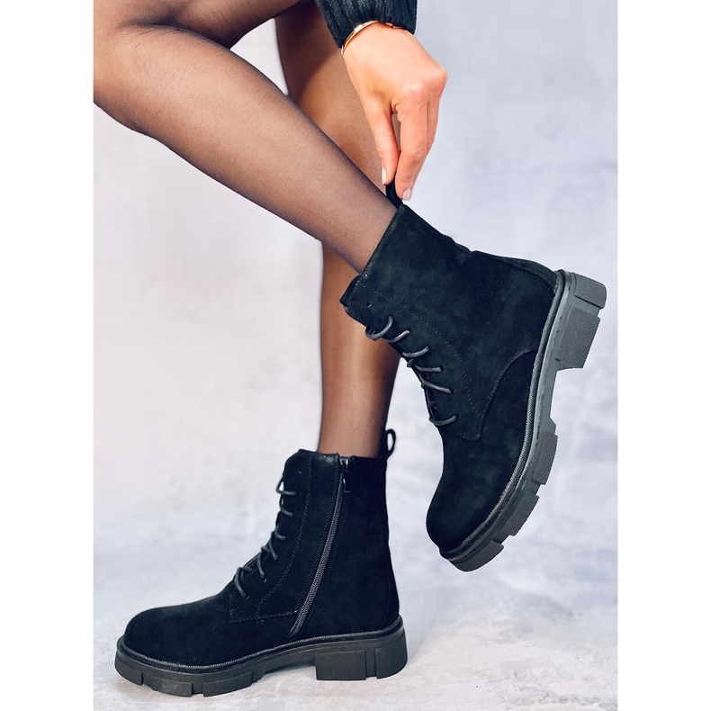 Šněrovací pracovnice Zoe Black černý 2