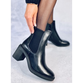 Klasické boty na vysokém podpatku Clea Black černá 2
