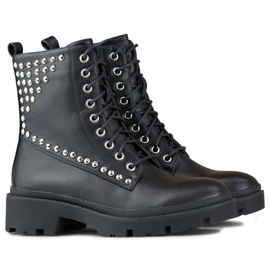 Dámské skalní dělníky z ekokůže černá 1