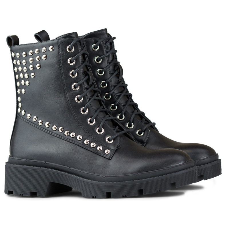 Dámské skalní dělníky z ekokůže černá 1