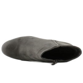 Chelsea boty semišové s kamínky JK25 Grey šedá 2