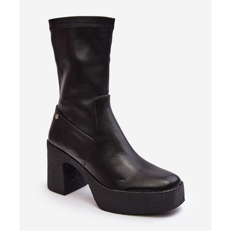Dámské kožené kotníkové boty GOE MM2N4047 Black černý 2