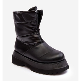 Dámské sněhule na silné podrážce se zipem GOE MM2N4078 černá 1