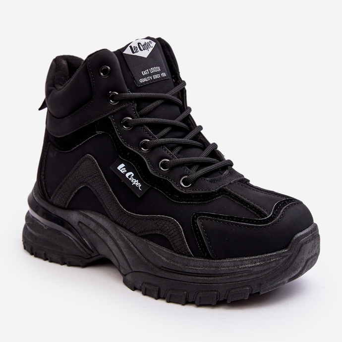 Dámské traperské boty zateplené šněrovací Lee Cooper LCJ-23-44-1976L černá černý 2
