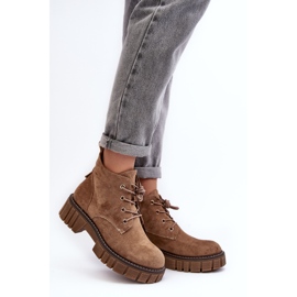 Sergio Leone Semišové zateplené šněrovací kotníkové boty, tmavě béžová, Bjorg béžový 2 Sergio Leone Semišové zateplené šněrovací kotníkové boty, tmavě béžová, Bjorg béžový 2