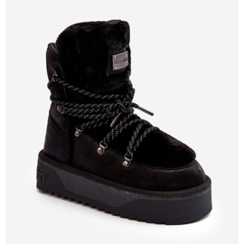 Veganské boty na platformě voděodolné D.Franklin DFSH371008 Black černá 2