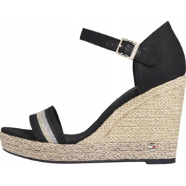 Tommy Hilfiger Grosgrain Sandál na vysokém klínu W FW0FW05254 černý 1