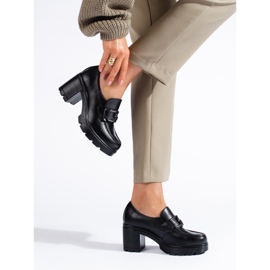 W. Potocki Dámské černé boty na širokém podpatku značky Potocki černá 1