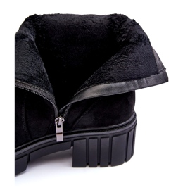 Black Suedeovy ženské boty černý 1