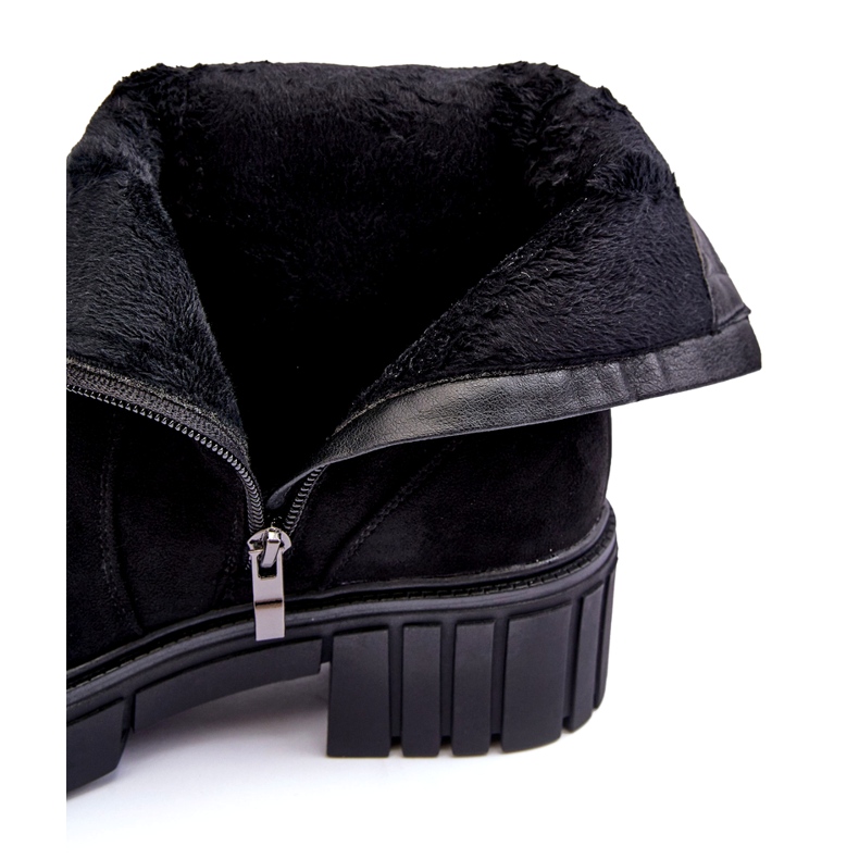 Black Suedeovy ženské boty černý 1