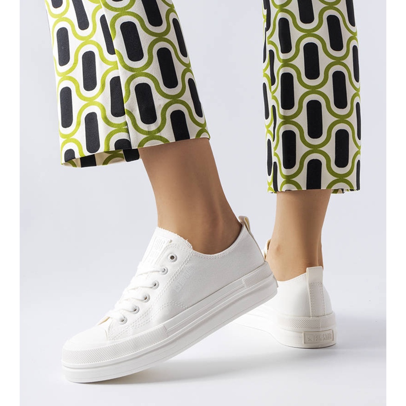 Bílé tenisky na platformě Big Star LL274968 bílý 1