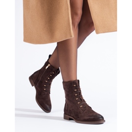 Hnědé semišové dámské tašky Shelovet hnědý 1