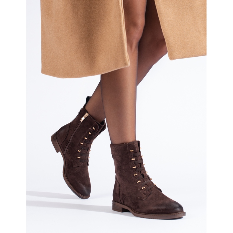 Hnědé semišové dámské tašky Shelovet hnědý 1