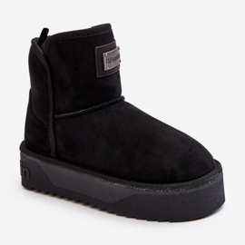 Veganské voděodolné sněhule na platformě D.Franklin DFSH371004 Black černý 2