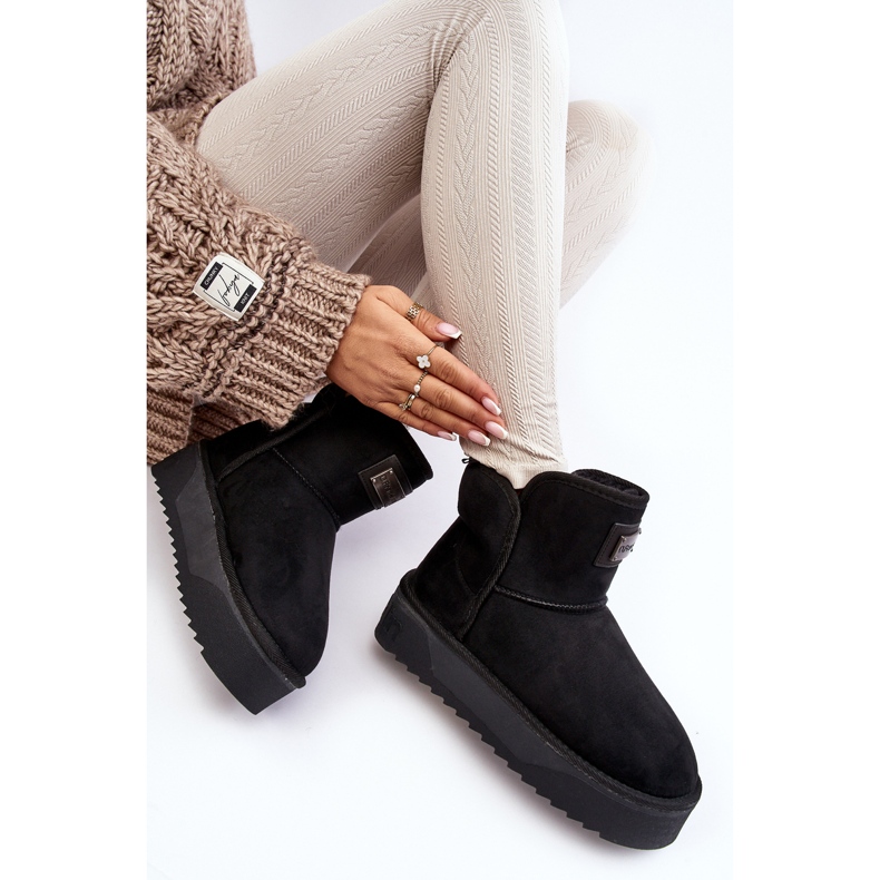 Veganské voděodolné sněhule na platformě D.Franklin DFSH371004 Black černá 1