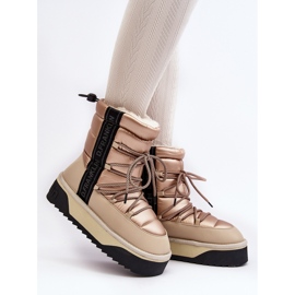 Dámské sněhule se silnou podrážkou Vegan D.Franklin DFSH371006 Béžová béžový 2