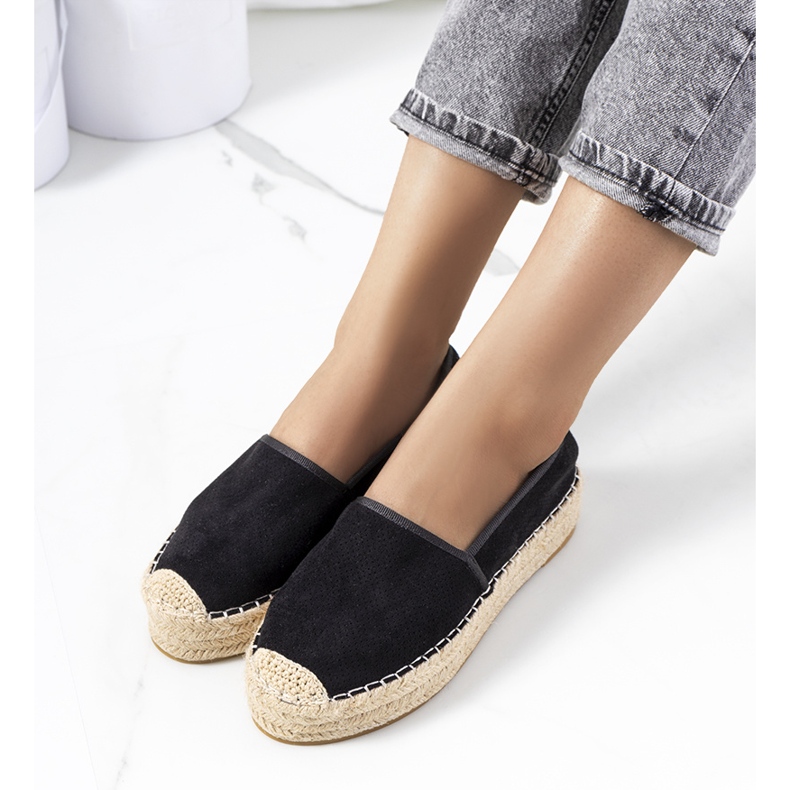 Prolamované espadrilky Black Capelle černá 1