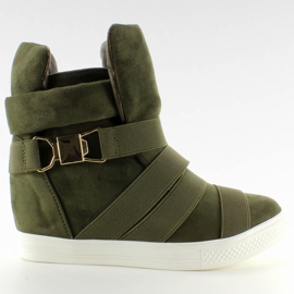 Tenisky s gumovými pruhy F-215 Olive zelená 1