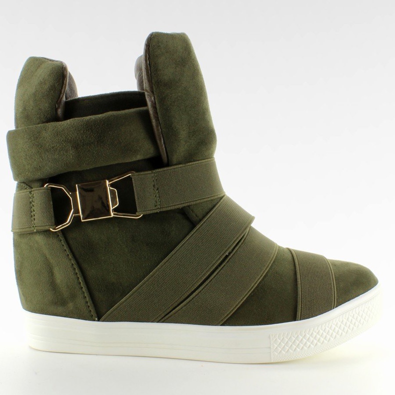 Tenisky s gumovými pruhy F-215 Olive zelený 1