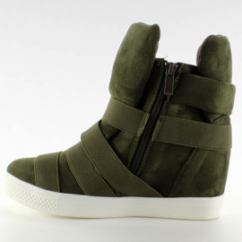Tenisky s gumovými pruhy F-215 Olive zelený 2