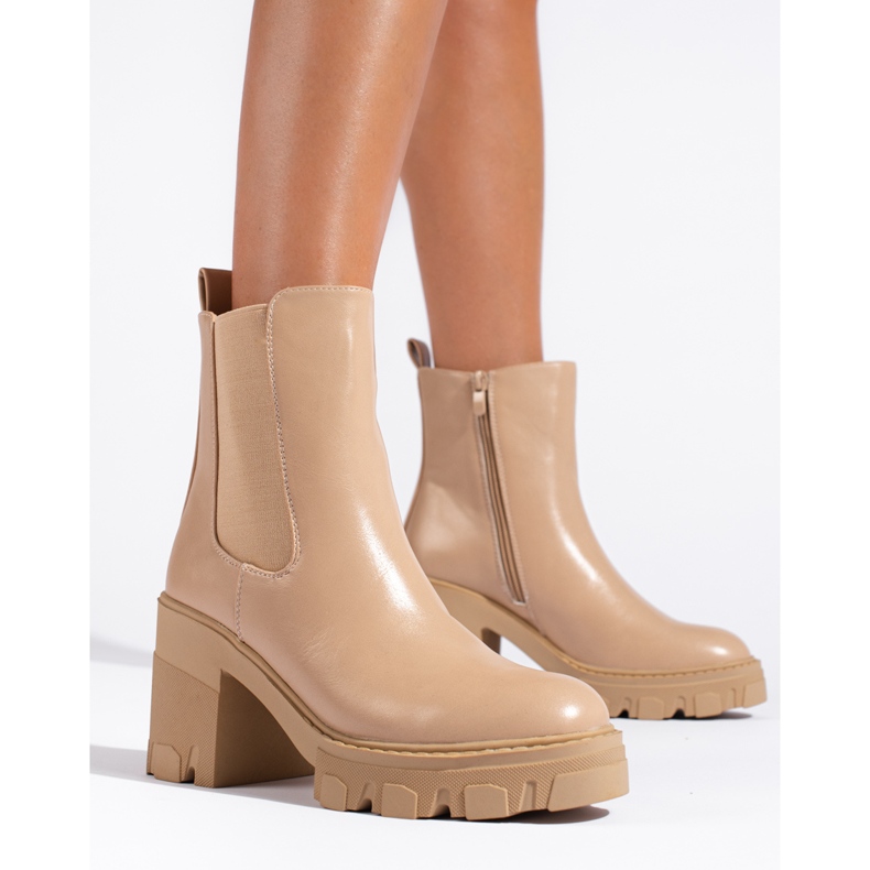 Dámské kotníkové boty Shelovet, béžové béžový 1