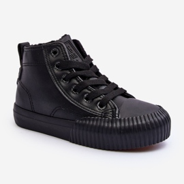 Zateplené dětské tenisky se zipem Big Star MM374014 Black černý 1