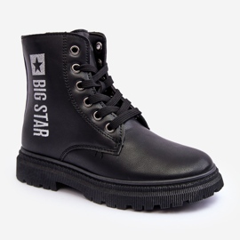 Dětské kožené zateplené boty Big Star MM374152 Black černý 1
