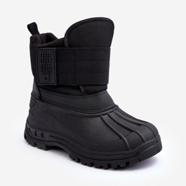 Dětské zateplené sněhule na suchý zip Black Big Star MM374122 černý 1