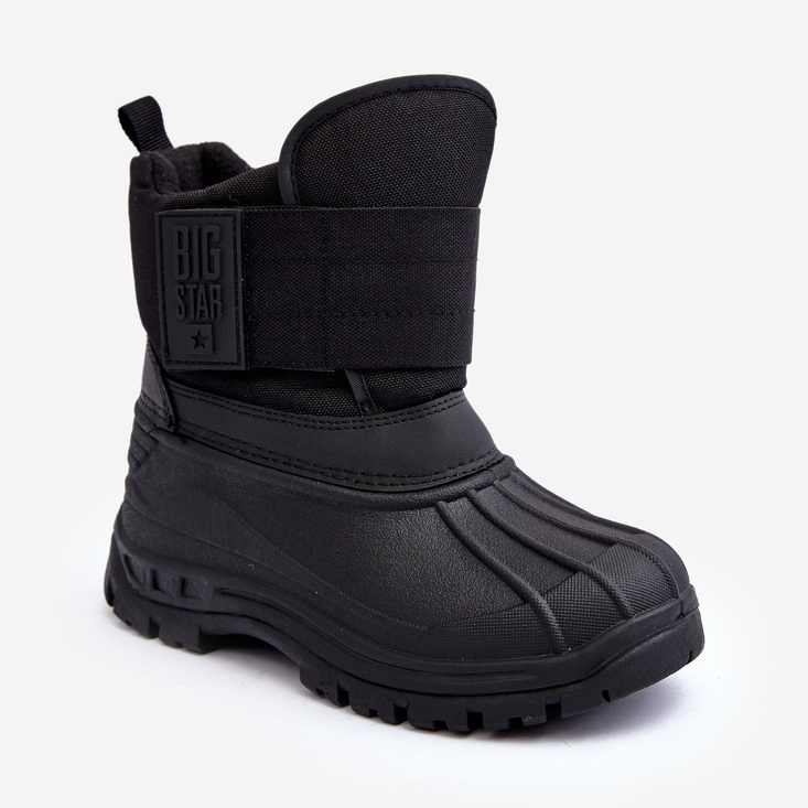 Dětské zateplené sněhule na suchý zip Black Big Star MM374122 černý 1