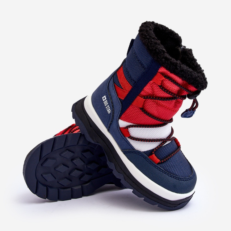 Dětské zateplené sněhule se zipem Navy Blue Big Star MM374194 modrý 1